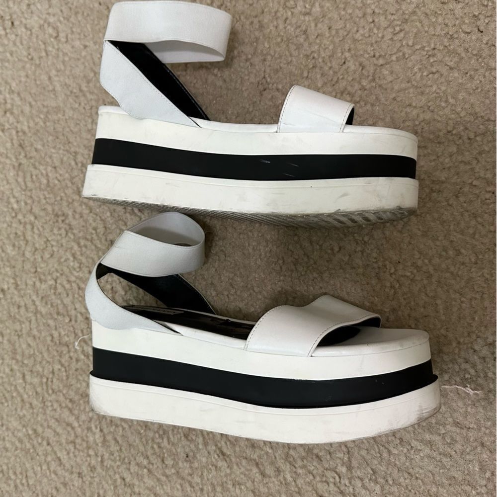 Steve Madden White and black Goth platform sandals - Picture 6 of 11